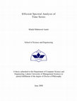 Research paper thumbnail of Efficient Spectral Analysis of Time Series