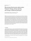 Research paper thumbnail of Maximising blackcurrant anthocyanins: Temporal changes during ripening and storage in different genotypes