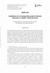 Research paper thumbnail of Guidelines for Treating Dissociative Identity Disorder (Multiple Personality Disorder) in Adults (1997)