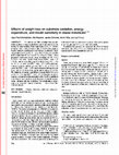 Research paper thumbnail of Effects of weight loss on substrate oxidation, energy expenditure, and insulin sensitivity in obese individuals