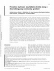 Research paper thumbnail of Predation by brown trout ( Salmo trutta ) along a diversifying prey community gradient