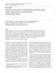 Research paper thumbnail of Oxytocin and cortisol in romantically unattached young adults: Associations with bonding and psychological distress