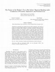 Research paper thumbnail of The Nature of the Mother's Tie to Her Infant: Maternal Bonding under Conditions of Proximity, Separation, and Potential Loss