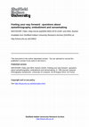 Research paper thumbnail of Feeling your way forward : questions about autoethnography, embodiment and sensemaking