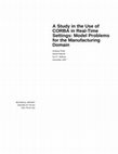 Research paper thumbnail of A Study in the Use of CORBA in Real-Time Settings: Model Problems for the Manufacturing Domain