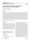 Research paper thumbnail of Consumer Judgment of Morally-Questionable Behaviors: The Relationship Between Ethical and Legal Judgments