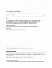 Research paper thumbnail of Investigation of The Relationship Between High Schools’ Instructional Capacity and Academic Achievement