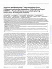 Research paper thumbnail of Structure and Biophysical Characterization of the S-adenosylmethionine Dependent O -methyltransferase PaMTH1, a Putative Enzyme Accumulating during Senescence of Podospora anserina