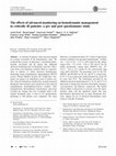 Research paper thumbnail of The effects of advanced monitoring on hemodynamic management in critically ill patients: a pre and post questionnaire study