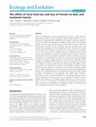 Research paper thumbnail of The effect of local land use and loss of forests on bats and nocturnal insects