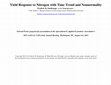 Research paper thumbnail of Yield Response to Nitrogen with Time Trend and Nonnormality