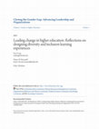 Research paper thumbnail of Leading change in higher education: Reflections on designing diversity and inclusion learning experiences