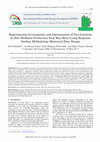 Research paper thumbnail of Experimental Investigation and Optimization of Non-Catalytic In-Situ Biodiesel Production from Rice Bran Using Response Surface Methodology Historical Data Design