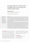 Research paper thumbnail of Czy joga może być „sztuką życia”? Przegląd badań na temat jogi jako zjawiska społecznego