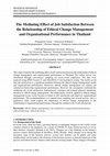 Research paper thumbnail of The Mediating Effect of Job Satisfaction Between the Relationship of Ethical Change Management and Organisational Performance in Thailand