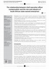 Research paper thumbnail of The relationship between chief executive officer compensation and the size and industry of South African state-owned enterprises