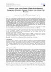 Research paper thumbnail of Expected versus Actual Output of Public Sector Financial Management Reforms in Tanzania: Evidence from Mbeya – Sub Treasury