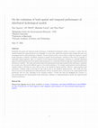 Research paper thumbnail of On the evaluation of both spatial and temporal performance of distributed hydrological models