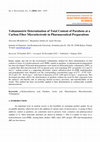 Research paper thumbnail of Voltammetric Determination of Total Content of Parabens at a Carbon Fiber Microelectrode in Pharmaceutical Preparations