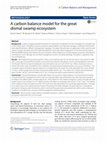 Research paper thumbnail of A carbon balance model for the great dismal swamp ecosystem