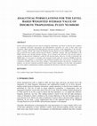 Research paper thumbnail of Analytical Formulations for the Level Based Weighted Average Value of Discrete Trapezoidal Fuzzy Numbers