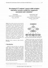 Research paper thumbnail of Developing ICT students’ generic skills in higher education: towards a model for competence assessment and evaluation