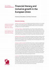 Research paper thumbnail of Financial literacy and inclusive growth in the European Union