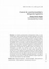 Research paper thumbnail of Control de constitucionalidad y delegación legislativa