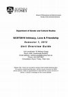 Research paper thumbnail of GCST2610: Intimacy, Love & Friendship 2012