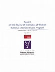 Research paper thumbnail of Final Report on the Review of the Status of Women National Endowed Chairs Program