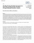 Research paper thumbnail of The New Product Portfolio Innovativeness–Stock Returns Relationship: The Role of Large Individual Investors’ Culture