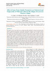 Research paper thumbnail of Effect of Some Water Quality Parameters on Cholesterol and Triglycerides of Wild and Cultured Nile Tilapia (Oreochromis Niloticus), Sudan