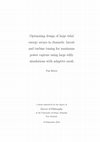 Research paper thumbnail of Optimising design of large tidal energy arrays in channels: layout and turbine tuning for maximum power capture using large eddy simulations with adaptive mesh