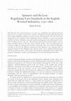 Research paper thumbnail of Spinners and the Law: Regulating Yarn Standards in the English Worsted Industries, 1550–1800