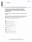 Research paper thumbnail of Unmasking a temperature-dependent effect of the P. anserina i-AAA protease on aging and development