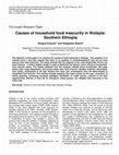 Research paper thumbnail of Causes of household food insecurity in Wolayta: Southern Ethiopia