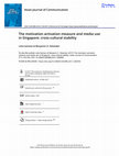 Research paper thumbnail of The motivation activation measure and media use in Singapore: cross-cultural stability