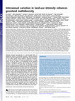 Research paper thumbnail of Interannual variation in land-use intensity enhances grassland multidiversity