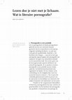 Research paper thumbnail of Lezen doe je niet met je lichaam. Wat is literaire pornografie