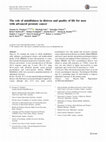 Research paper thumbnail of The role of mindfulness in distress and quality of life for men with advanced prostate cancer