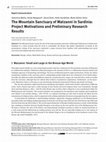 Research paper thumbnail of The Mountain Sanctuary of Matzanni in Sardinia: Project Motivations and Preliminary Research Results