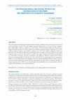 Research paper thumbnail of The Psychological and Social Effects of Distance Education from the Viewpoints of Students’ Guardians