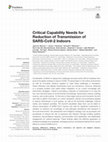 Research paper thumbnail of Critical Capability Needs for Reduction of Transmission of SARS-CoV-2 Indoors