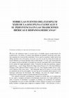 Research paper thumbnail of Sobre las fuentes del exemplum XXIII de la Disciplina clericalis y su pervivencia en las tradiciones ibéricas e hispanoamericanas