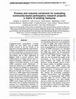 Research paper thumbnail of Process and outcome constructs for evaluating community-based participatory research projects: a matrix of existing measures