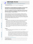 Research paper thumbnail of Development of a Mixed Methods Investigation of Process and Outcomes of Community-Based Participatory Research