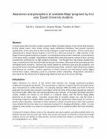 Research paper thumbnail of Awareness and perceptions of available Major programs by first year Zayed University students