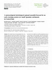 Research paper thumbnail of A meteorological–hydrological regional ensemble forecast for an early-warning system over small Apennine catchments in Central Italy