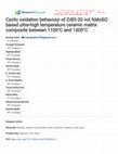 Research paper thumbnail of Cyclic oxidation behaviour of ZrB2 -20 vol.%MoSi2 based ultra-high temperature ceramic matrix composite between 1100°C and 1300°C