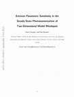 Research paper thumbnail of Extreme Parametric Sensitivity in the Steady-State Photoisomerization of Two-Dimensional Model Rhodopsin